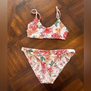 Maaji Floral Bikini - Red and Green (top S, bottom M)